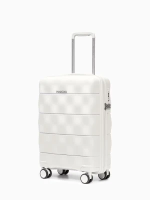 Walizka kabinowa z lekkiego polipropylenu perłowa Puccini