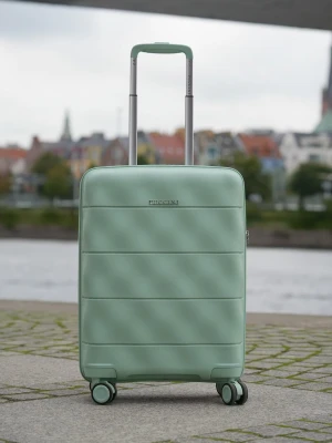 Walizka kabinowa z lekkiego polipropylenu zielona Puccini