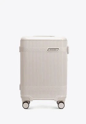 Walizka kabinowa z polikarbonu o błyszczącym wykończeniu beżowa Wittchen