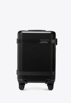 Walizka kabinowa z polikarbonu o błyszczącym wykończeniu czarna Wittchen