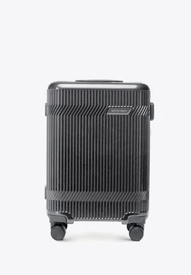 Walizka kabinowa z polikarbonu o błyszczącym wykończeniu grafitowa Wittchen