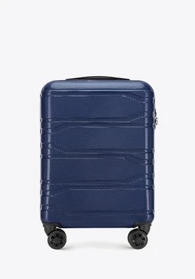 Walizka kabinowa z polikarbonu tłoczona granatowa Wittchen