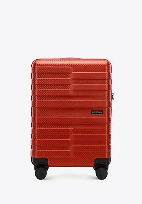 Walizka kabinowa z polikarbonu w poziome pasy czerwona Wittchen