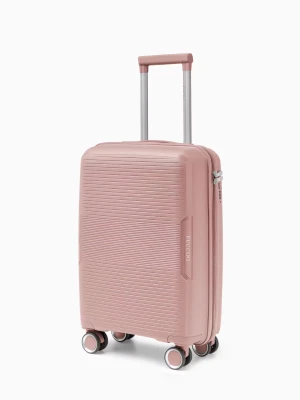 Walizka kabinowa z zamkiem szyfrowym z polipropylenu różowa Puccini