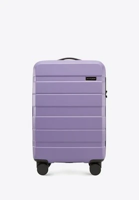 Walizka mała z ABS-u w poziome pasy fioletowa Wittchen