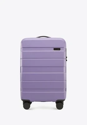 Walizka mała z ABS-u w poziome pasy fioletowa Wittchen