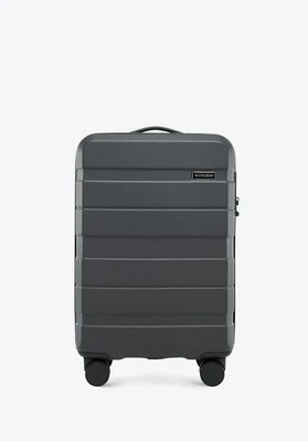 Walizka mała z ABS-u w poziome pasy szara Wittchen