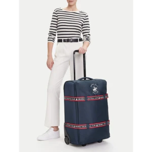 Walizka średnia Beverly Hills Polo Club BHPC-WAL-001-M Granatowy