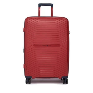 Walizka średnia Beverly Hills Polo Club BHPC-WAL-006-M Czerwony