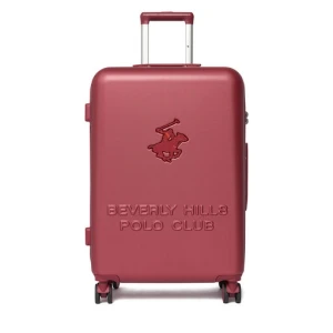 Walizka średnia Beverly Hills Polo Club CEO-BHPC-M-004-08-BURGUNDY Bordowy