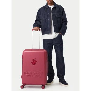 Walizka średnia Beverly Hills Polo Club CEO-BHPC-M-004-08-BURGUNDY Bordowy