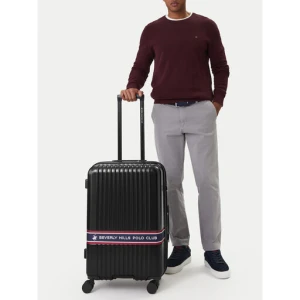 Walizka średnia Beverly Hills Polo Club CEO-BHPC-M-005-08-BLACK Czarny