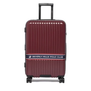 Walizka średnia Beverly Hills Polo Club CEO-BHPC-M-007-08-BURGUNDY Bordowy