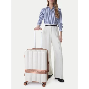 Walizka średnia Beverly Hills Polo Club CEO-BHPC-WAL-008-M Beżowy
