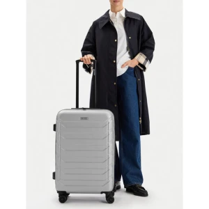 Walizka średnia GINO ROSSI C-GIN-M-003-05-SILVER Srebrny