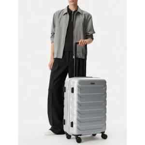 Walizka średnia GINO ROSSI CEO-GIN-M-003-05-SILVER3 Srebrny