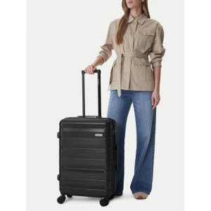 Walizka średnia GINO ROSSI CEO-GIN-M-005-BLACK Czarny