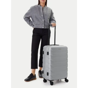 Walizka średnia GINO ROSSI GIN-M-003-05-SILVER Srebrny