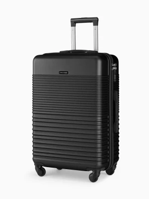 Walizka średnia na 4 kółkach czarna Puccini