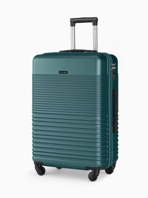 Walizka średnia na 4 kółkach zielona Puccini