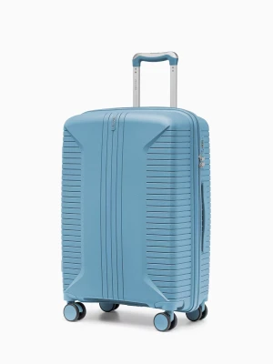 Walizka średnia na kółkach z polipropylenu niebieska Puccini