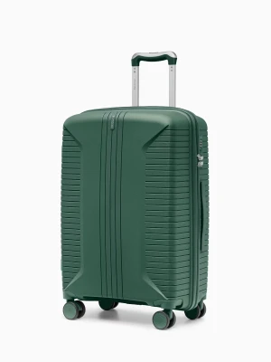 Walizka średnia na kółkach z polipropylenu zielona Puccini