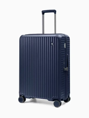 Walizka średnia z poliwęglanu na czterech kołach granatowa Puccini