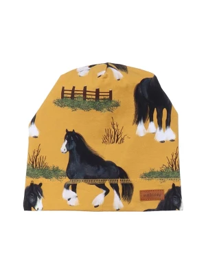 Walkiddy Czapka "Shire Horses" w kolorze żółtym rozmiar: 55-57 cm