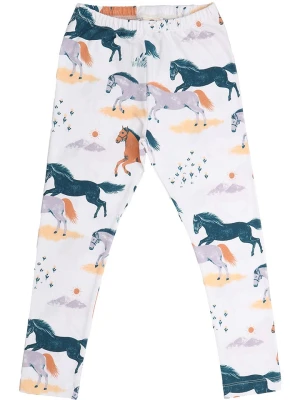 Walkiddy Legginsy w kolorze białym rozmiar: 104