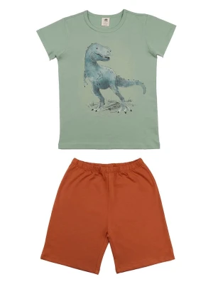 Walkiddy Piżama w kolorze jasnobrązowo-zielonym rozmiar: 134