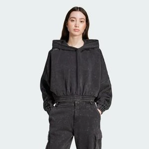 Washed-Out Crop Oversized Zip Hoodie Adidas