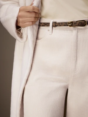 Wąski pasek ze skóry bombato w zwierzęcy print TARANKO