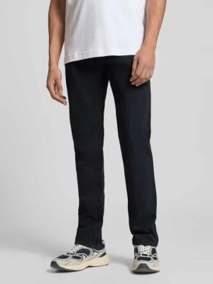 Wąskie Chinosy o prostej sylwetce i średniej wysokości stanu REVIEW