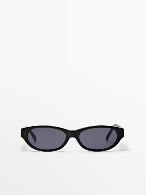Wąskie Okulary Przeciwsłoneczne - Czarny - - Massimo Dutti - Female