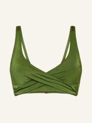 Watercult Góra Bikini Typu Bustier Crafted Essentials O Wyglądzie Kopertowym gruen