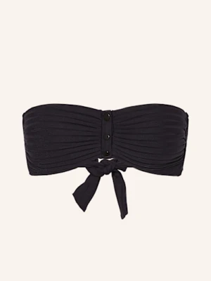 Watercult Góra Od Bikini Bandeau Henley Rib schwarz