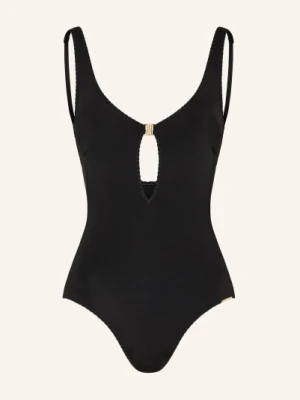 Watercult Strój Kąpielowy Crafted Essentials Z Wycięciem schwarz CZARNY