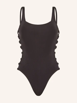 Watercult Strój Kąpielowy Shimmering Solids schwarz CZARNY