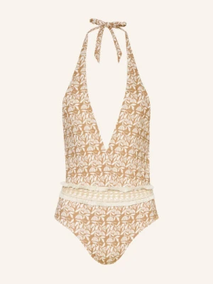 Watercult Strój Kąpielowy Z Wiązaniem Na Szyi Coastal Bohemia beige