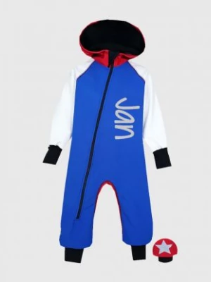 Waterproof Softshell Overall Comfy Blue/White/Red Jumpsuit iELM