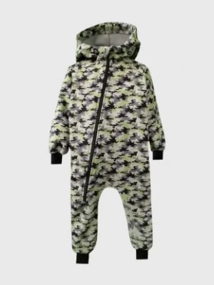 Waterproof Softshell Overall Comfy Camouflage Grey And Green Jumpsuit iELM