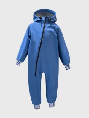 Waterproof Softshell Overall Comfy Denim Blue Striped Cuffs Jumpsuit iELM