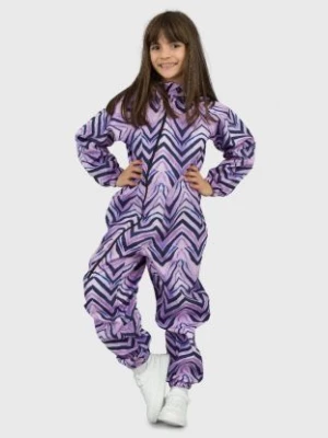 Waterproof Softshell Overall Comfy Purple Zebra Jumpsuit iELM