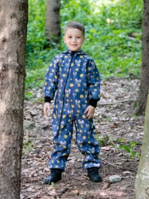 Waterproof Softshell Overall Comfy Mice Blue Jumpsuit iELM