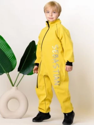 Waterproof Softshell Overall Comfy Mustard Yellow Bodysuit iELM