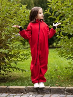 Waterproof Softshell Overall Comfy Red Jumpsuit iELM