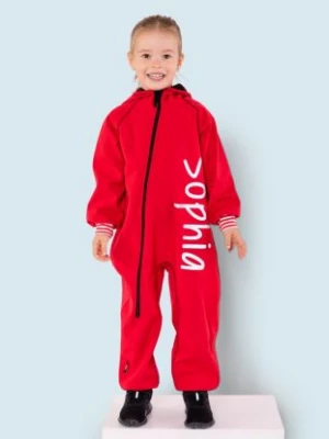 Waterproof Softshell Overall Comfy Red Striped Cuffs Jumpsuit iELM