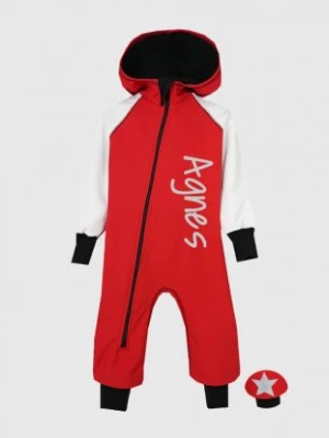 Waterproof Softshell Overall Comfy Red/White Jumpsuit iELM
