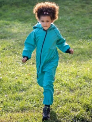 Waterproof Softshell Overall Comfy Teal Blue Jumpsuit iELM