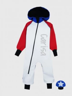 Waterproof Softshell Overall Comfy White/Red/Blue Jumpsuit iELM